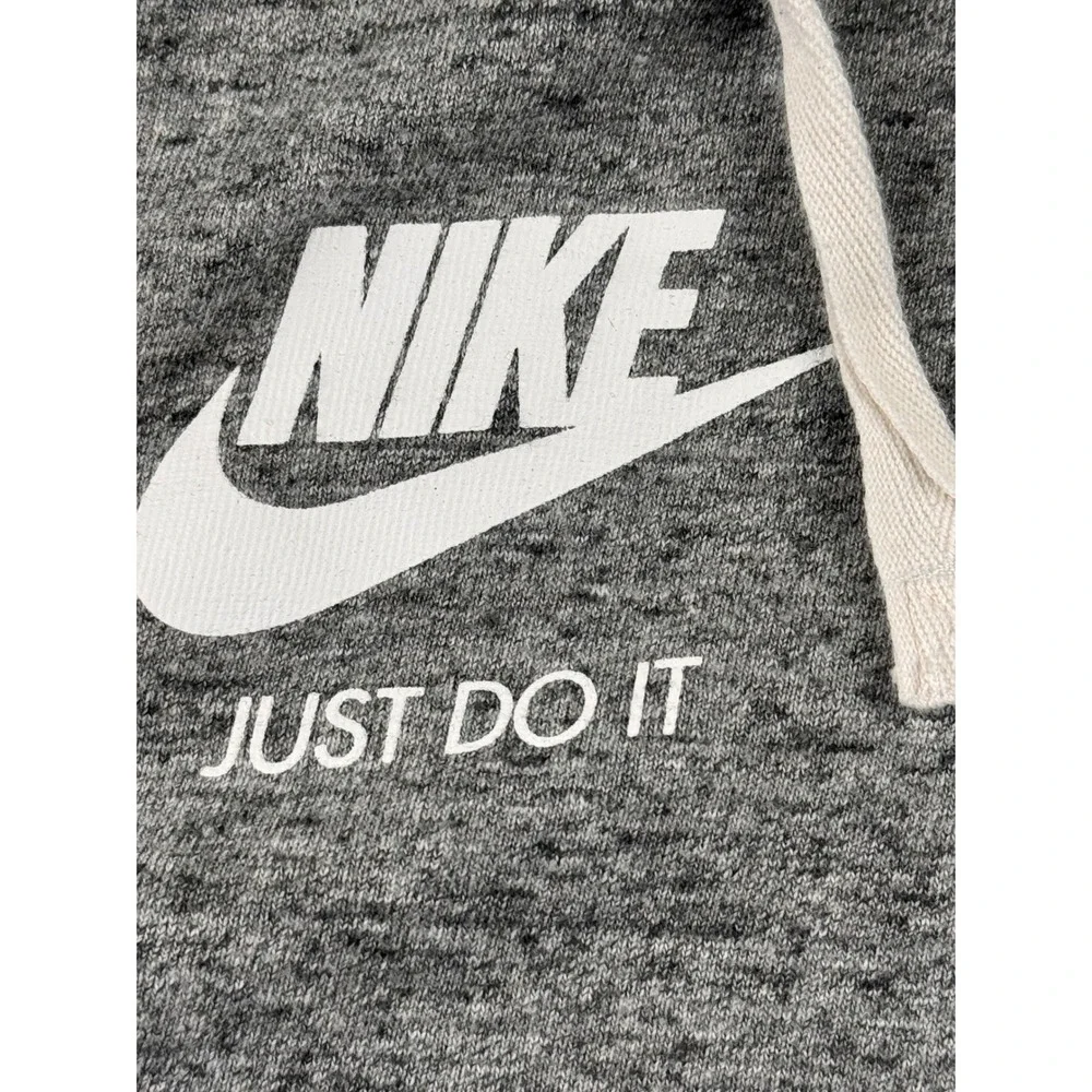 Nike Gym Vintage Full Zip Hoodie‎ Heather Gray Just Do It Womens Small Athletic